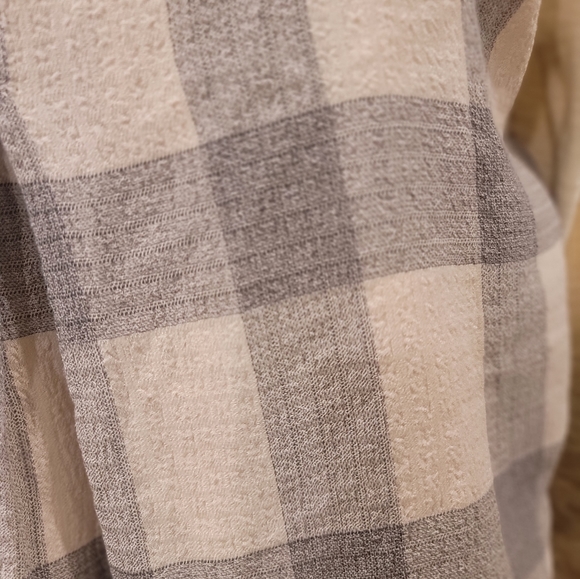 Anthropologie Pilcro Plaid Back Oversized Long Sleeve Top Size M - Picture 5 of 5